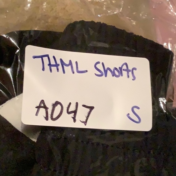 THML Striped Shorts with Hem Detail Size Small Black / White - Picture 12 of 13